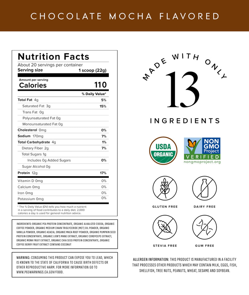 Truvani Vegan Pea Protein Powder | Vanilla | 20g Organic Plant Based Protein | 18 Servings | Keto | Gluten & Dairy Free | Low Carb | No Added Sugar