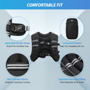 ZELUS Weighted Vest, 6lb/8lb/12lb/16lb/20lb/25lb/30lb Weight Vest with Reflective Stripe for Workout, Strength Training, Running, Fitness, Muscle Building, Weight Loss, Weightlifting, Black(12 lb)