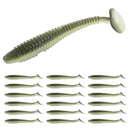 RUNCL Swimbaits Paddle 10/20/30/40PCS, 5/4/3/2 Inchs Paddle Tail, Soft Lure for Trout Crappie Bass, Durable Plastic Bait Swimmer for Saltwater/Freshwater, Fishing Lover's Gift