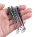 RUNCL Swimbaits Paddle 10/20/30/40PCS, 5/4/3/2 Inchs Paddle Tail, Soft Lure for Trout Crappie Bass, Durable Plastic Bait Swimmer for Saltwater/Freshwater, Fishing Lover's Gift