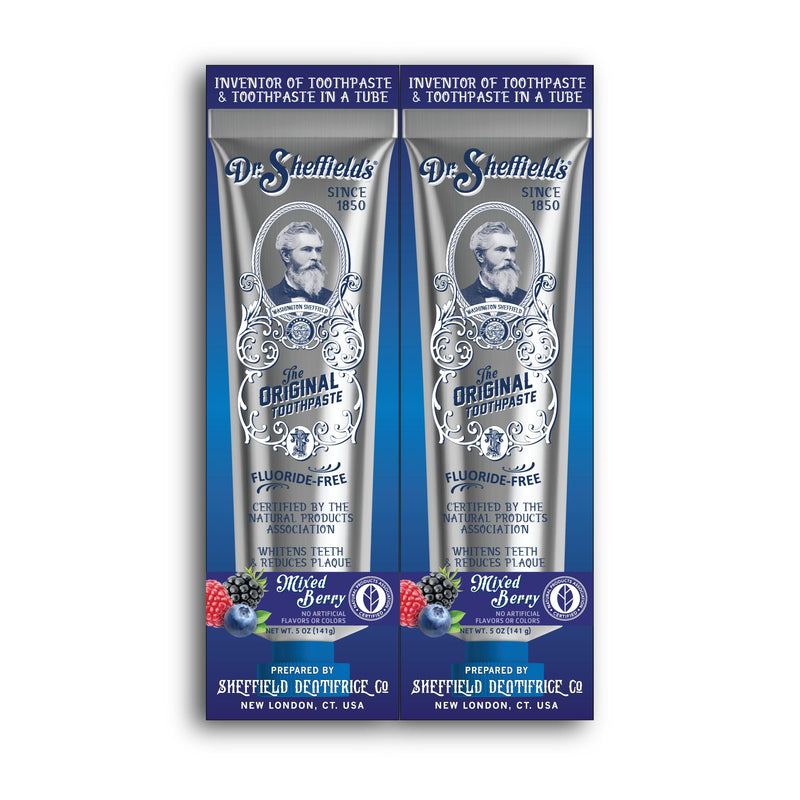 Dr. Sheffield’s Certified Natural Toothpaste (Extra-Whitening) - Great Tasting, Fluoride Free Toothpaste/Freshen Your Breath, Whiten Your Teeth, Reduce Plaque (2-Pack)