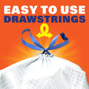 Hefty Ultra Strong 13 Gallon Trash Bags, Tall Kitchen Trash Bags 13 Gallon Size, Drawstring Closure, Continuous Odor Control, White, Clean Burst Scent, 110 Bags