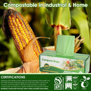 3 Gallon Compostable Trash Bags with Drawstring, Heavy Duty Extra Thick 1 Mil, 11.36 Liter, 50 Bags, Small Kitchen Food Scrap Waste Bag, US BPI and OK Compost Home Certified(3 Gallon 50 Count)