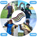 PLUSINNO 133PCS 5.5" Wacky Worm Fishing Lure Kit, Soft Plastic Fishing Lures, Grub Baits Hook Wacky Rig Bass Trout Fishing Worms Lures w/Tackle Box-A