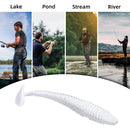 RUNCL Swimbaits Paddle 10/20/30/40PCS, 5/4/3/2 Inchs Paddle Tail, Soft Lure for Trout Crappie Bass, Durable Plastic Bait Swimmer for Saltwater/Freshwater, Fishing Lover's Gift