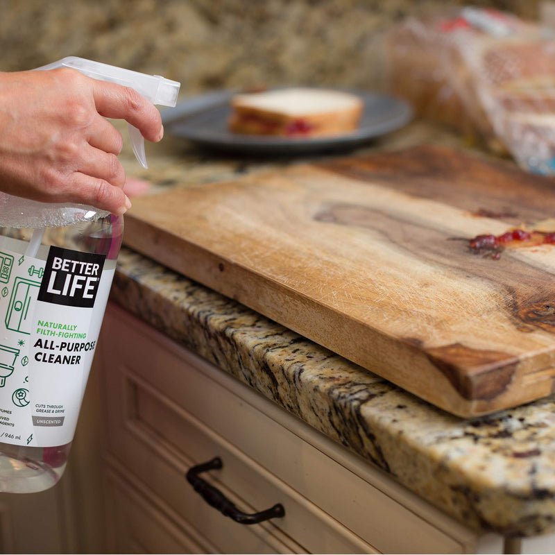 Better Life All Purpose Cleaner - Multipurpose Home and Kitchen Cleaning Spray for Glass, Countertops, Appliances, Upholstery & More - Multi-surface Spray Cleaner - 32oz Clary Sage & Citrus