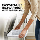 Glad Tall Kitchen Drawstring Trash Bags - Odorshield 13 Gallon White Trash Bag, Febreze Fresh Clean, 110 Count