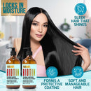 Argan Oil Shampoo and Conditioner Set - Sulfate Free Moroccan Care with Keratin - For Curly, Straight, Dry and Damaged Hair - Moisturizing, Hydrating, Anti Frizz Salon Technology