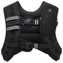 ZELUS Weighted Vest, 6lb/8lb/12lb/16lb/20lb/25lb/30lb Weight Vest with Reflective Stripe for Workout, Strength Training, Running, Fitness, Muscle Building, Weight Loss, Weightlifting, Black(12 lb)