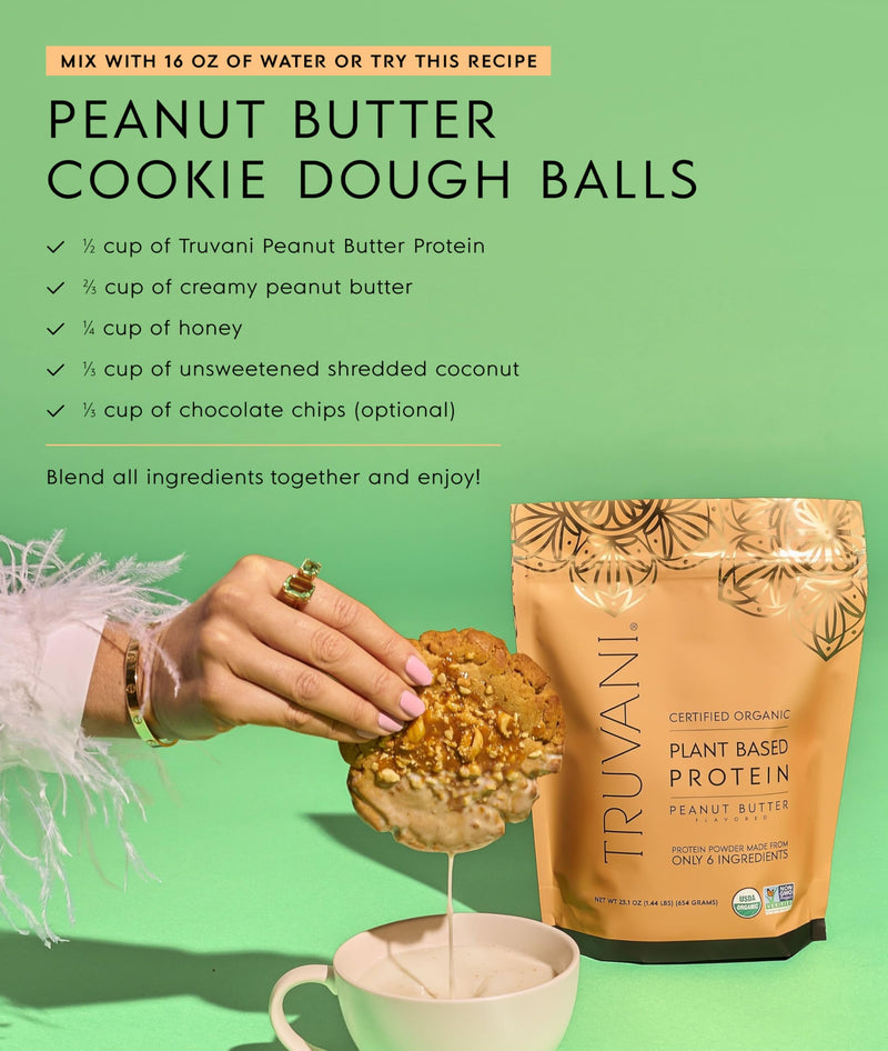 Truvani Vegan Pea Protein Powder | Vanilla | 20g Organic Plant Based Protein | 18 Servings | Keto | Gluten & Dairy Free | Low Carb | No Added Sugar
