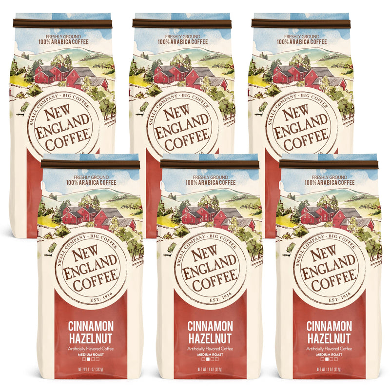 New England Coffee Hazelnut Crème Medium Roast Ground Coffee, 22oz Bag (Pack of 1)