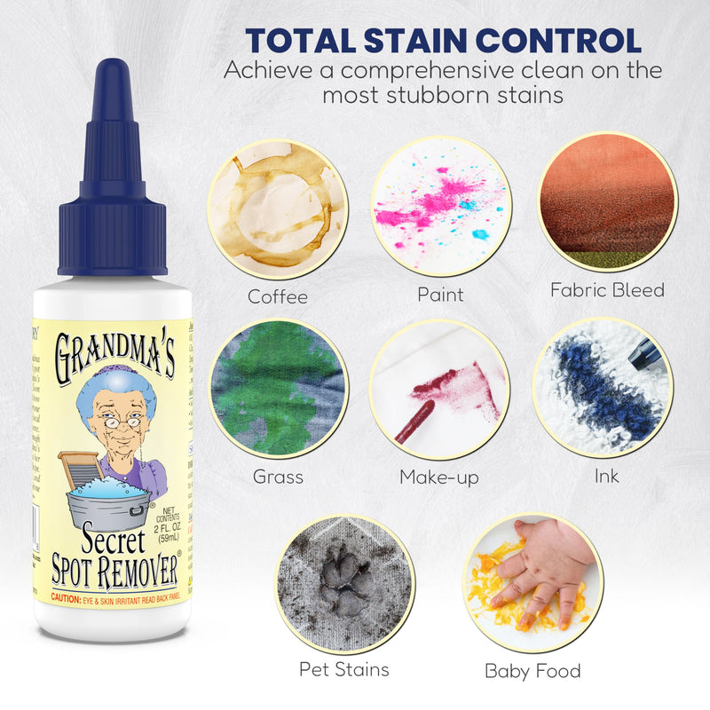Grandma's Secret Spot Remover Laundry Spray - Chlorine, Bleach and Toxin-Free Stain Remover - Stain Remover for Clothes - Fabric Stain Remover Removes Oil, Paint, Blood and Pet Stains - 16 Oz, 3 Pack