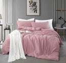 ALAZURIA Bedding Duvet Cover 2 Piece Set - Super Soft Prewashed, Duvet Covers Twin with Zipper Closure & 4 Corner Ties (1 Duvet Cover + 1 Pillow Case) Terracotta Pastel, Twin