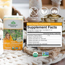 Organic India Tulsi Sleep Herbal Tea - Holy Basil, Stress Relieving & Relaxing, Immune Support, Balances Sleep Cycles, Vegan, USDA Certified Organic, Non-GMO, Caffeine-Free - 18 Infusion Bags, 6 Pack