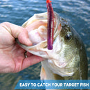 PLUSINNO 133PCS 5.5" Wacky Worm Fishing Lure Kit, Soft Plastic Fishing Lures, Grub Baits Hook Wacky Rig Bass Trout Fishing Worms Lures w/Tackle Box-A