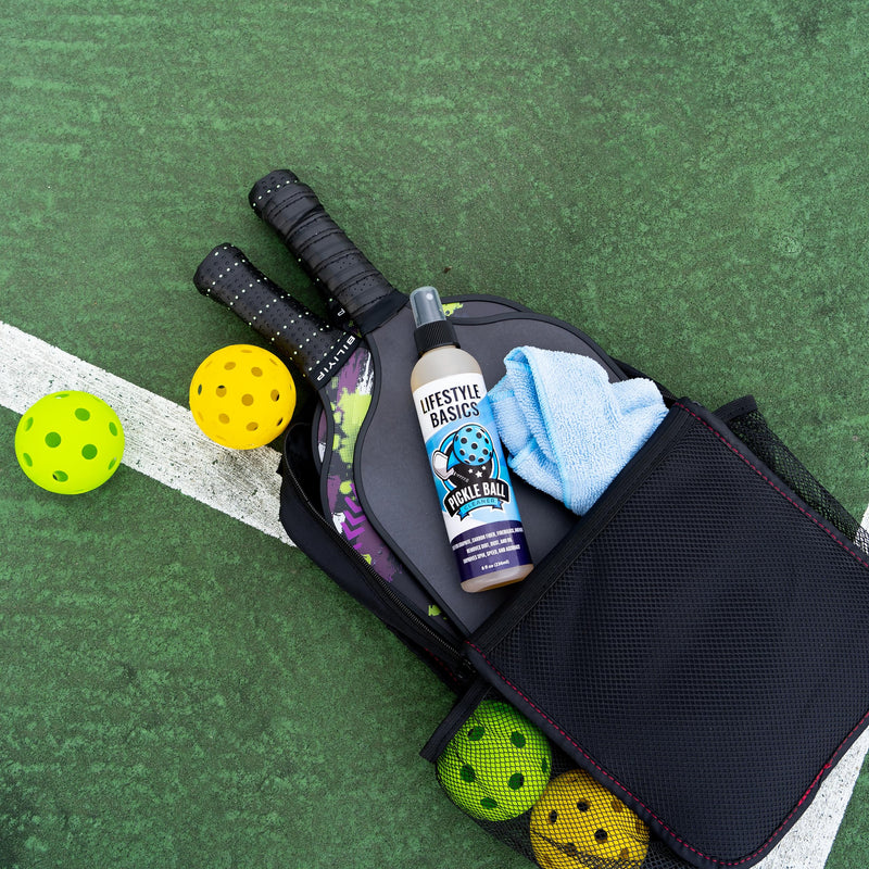 Lifestyle Basics Pickleball Paddle Cleaner Spray | Improves Spin and Accuracy | Washes Away Dirt, Oil, Sand, Dust, and Grime