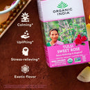 Organic India Tulsi Sleep Herbal Tea - Holy Basil, Stress Relieving & Relaxing, Immune Support, Balances Sleep Cycles, Vegan, USDA Certified Organic, Non-GMO, Caffeine-Free - 18 Infusion Bags, 6 Pack