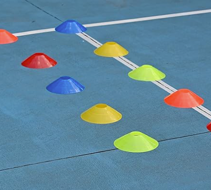 10 Pack Durable Disc Cones Sets Playing Field Marker for Agility Training, Football, Kids, Sports, Cone Markers (5 Colors), red,orange,yellow,green,blue, Small