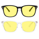 livho 2 Pack Blue Light Blocking Glasses, Computer Reading/Gaming/TV/Phones Glasses for Women Men,Anti Eyestrain & UV Glare (*B1 Light Blcak+Clear, Clear)