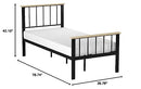 ZINUS Paul Metal and Bamboo Platform Bed Frame, Wood Slat Support, No Box Spring Needed, Easy Assembly, King