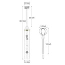 Delm Milk Frother Electric USB Stainless Steel Accessory (Red)