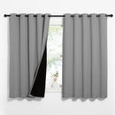 NICETOWN Grey Full Shade Curtain Panels, Pair of Energy Smart & Noise Blocking Out Blackout Drapes for Dining Room Window, Thermal Insulated Guest Room Lined Window Dressing(Gray, 52 x 84 inch)
