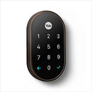 Google Nest x Yale Lock - Tamper-Proof Smart Lock for Keyless Entry - Keypad Deadbolt Lock for Front Door - Works with Nest Secure Alarm System - Satin Nickel