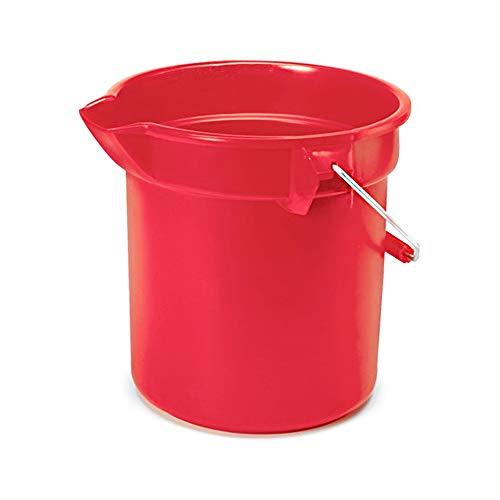 Rubbermaid Commercial Products 3.5 Gallon BRUTE Heavy-Duty, Corrosive-Resistant, Round Bucket, Gray (FG261400GRAY), 1 Count (Pack of 1)