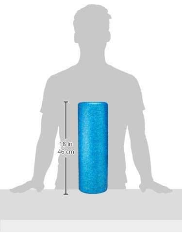 Amazon Basics High-Density Round Foam Roller for Exercise and Recovery - 36-Inch, Blue Speckled