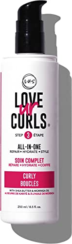 Love Ur Curls LUS Brands All-in-One Styler for Curly Hair, 8.5oz - Repair, Hydrate, and Style in One Step - For Natural Curly Textures - No Crunch, No Cast, Hair Care With Shea Butter and Moringa