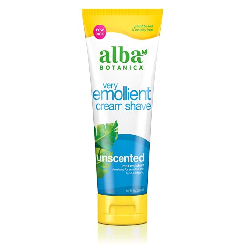 Alba Botanica Very Emollient Cream Shave, Mango Vanilla, 8 Oz
