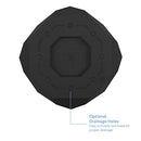 Bloem Tuxton Hexagon Planter: 8" - Black - Modern Unique Geometic Small Pl, Durable Resin, Modern Design, Optional Drainage Holes, for Indoor & Outdoor Use, Gardening, 1.7 Gallon Capacity