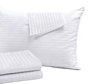 Niagara 4 Pack King Pillow Protectors with Zipper, Soft Quiet Cotton Sateen, Effective Dust Protection, Stay in Place Pillow Covers, Ideal for Home, Guests, Rentals (20x36 Inches)
