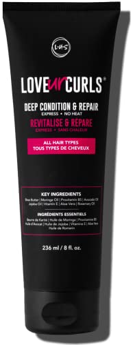 Love Ur Curls LUS Brands Deep Condition & Repair for Curls - 8oz Ultra-Rich Formula with 8 Key Ingredients for Moisture, Definition and Shine - No Heat Required