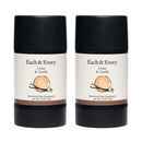 Each & Every 2-Pack Natural Aluminum-Free Deodorant for Sensitive Skin with Essential Oils, Plant-Based Packaging (Unscented, 2.5 Ounce (Pack of 2))