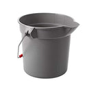 Rubbermaid Commercial Products 3.5 Gallon BRUTE Heavy-Duty, Corrosive-Resistant, Round Bucket, Gray (FG261400GRAY), 1 Count (Pack of 1)