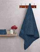 GLAMBURG 8-Piece Towel Set, Contains 2 Oversized Bath Towels 30x54, 2 Hand Towels 16x28, 4 Wash Cloths 13x13 - Quickdry Towel Sets, Ideal for Everyday use, Hotel & Spa - Black