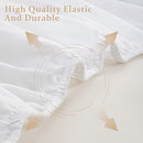 SONORO KATE Bed Sheet Set Super Soft Microfiber 1800 Thread Count Luxury Egyptian Sheets Fit 18-24 Inch Deep Pocket Mattress Wrinkle-6 Piece (Beige, Queen)