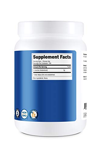 Nutricost Pure L-Leucine Powder 500 Grams (Shipping Only)
