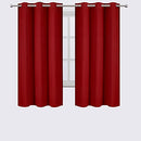 LEMOMO Blackout Curtains 52 x 84 inch/Black Set of 2 Panels/Thermal Insulated Room Darkening Bedroom Curtains