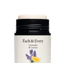 Each & Every 2-Pack Natural Aluminum-Free Deodorant for Sensitive Skin with Essential Oils, Plant-Based Packaging (Unscented, 2.5 Ounce (Pack of 2))
