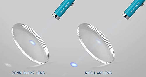 ZENNI Rectangle Glasses for Men Blue Light Blocking Glasses Women Lightweight Eyewear Anti Eye Strain Relieve Digital Screen