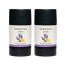 Each & Every 2-Pack Natural Aluminum-Free Deodorant for Sensitive Skin with Essential Oils, Plant-Based Packaging (Unscented, 2.5 Ounce (Pack of 2))