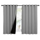 NICETOWN Grey Full Shade Curtain Panels, Pair of Energy Smart & Noise Blocking Out Blackout Drapes for Dining Room Window, Thermal Insulated Guest Room Lined Window Dressing(Gray, 52 x 84 inch)