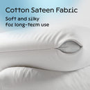 Niagara 4 Pack King Pillow Protectors with Zipper, Soft Quiet Cotton Sateen, Effective Dust Protection, Stay in Place Pillow Covers, Ideal for Home, Guests, Rentals (20x36 Inches)