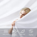 SONORO KATE Bed Sheet Set Super Soft Microfiber 1800 Thread Count Luxury Egyptian Sheets Fit 18-24 Inch Deep Pocket Mattress Wrinkle-6 Piece (Beige, Queen)