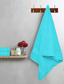 GLAMBURG 8-Piece Towel Set, Contains 2 Oversized Bath Towels 30x54, 2 Hand Towels 16x28, 4 Wash Cloths 13x13 - Quickdry Towel Sets, Ideal for Everyday use, Hotel & Spa - Black