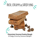 BHU Cookie Dough Keto Protein Bars, Chocolate Chip, Ultra Creamy Refrigerated Keto Snacks - 4g Net Carbs, 1g Sugar (8 Bars)