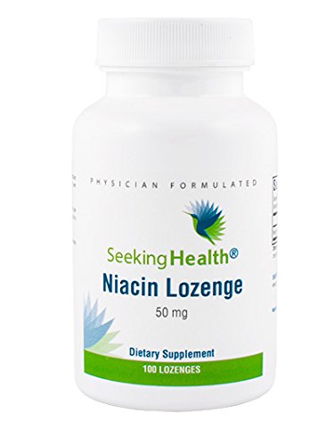 Niacin Lozenge | Provides 50 mg of Niacin as Nicotinic Acid | Vitamin B3 | Free of Magnesium Stearate | Non-GMO | Natural Cherry Flavor | 100 Lozenges | Seeking Health