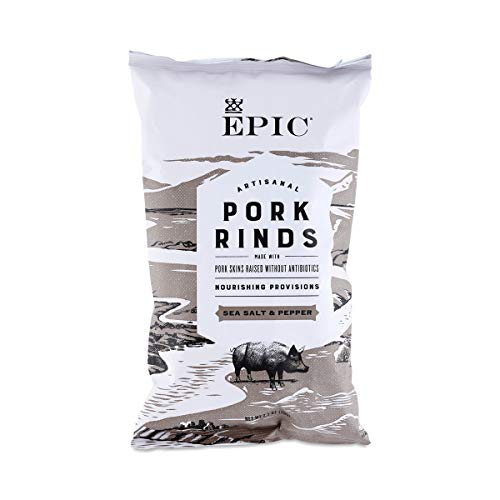Epic Artisanal Oven Baked Pork Rinds, Variety Pack, Chili Lime, BBQ, Crackling Maple Bacon, Pink Himalayan Sea Salt, Sea Salt & Pepper, 2.5 oz. ( 5 Count )